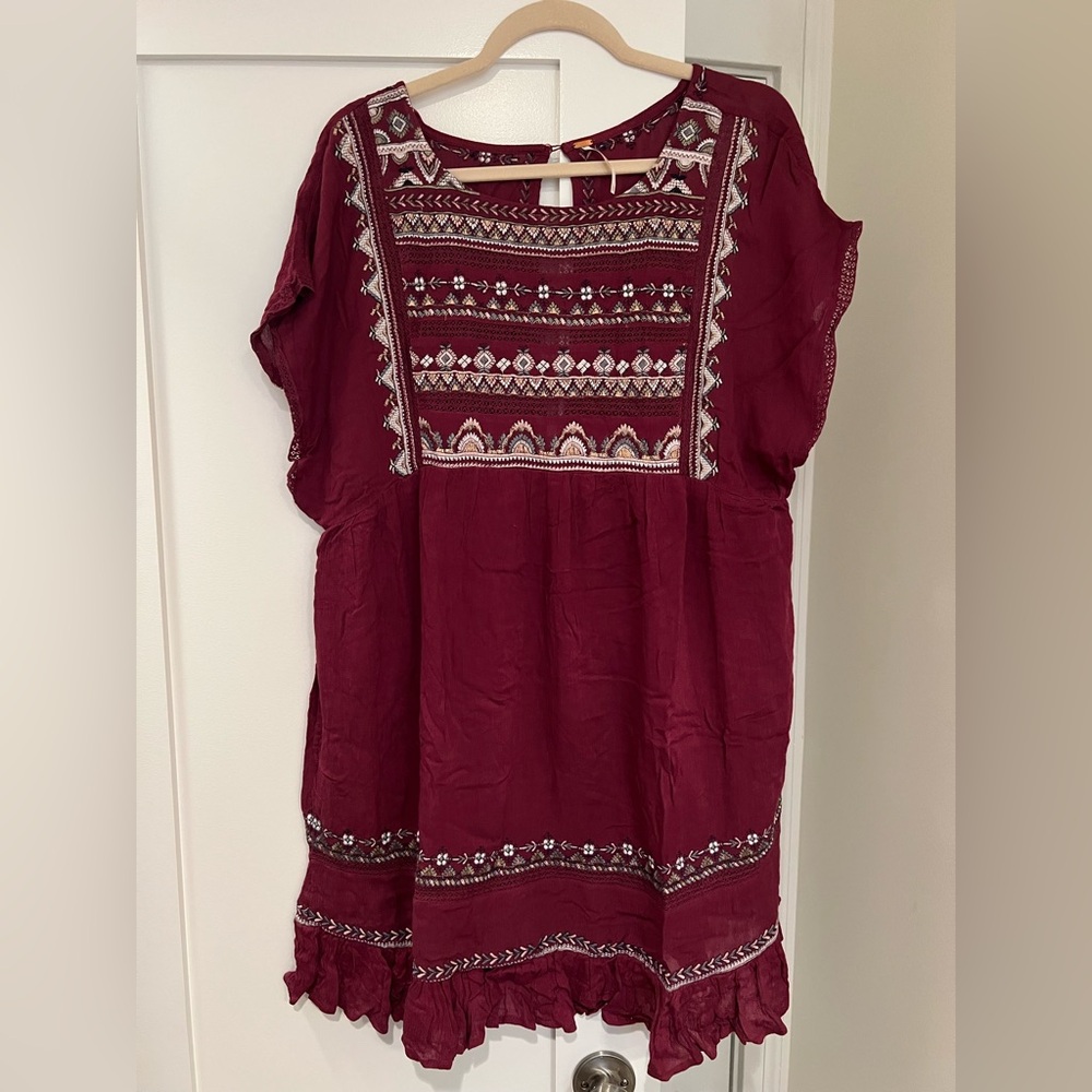 Free People Embroidered Mini Dress / Tunic